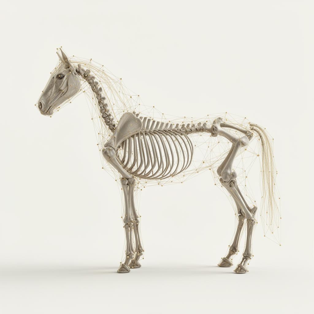 Modello digitale del cavallo con nodi neurali